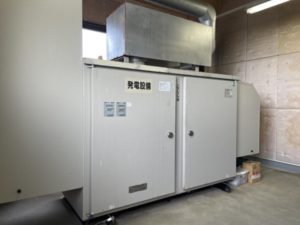 【柏崎市】発電機負荷試験　(出力:70kVA/56kW　電圧:200V)